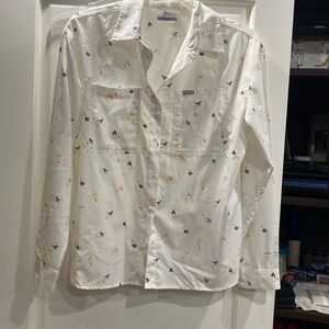 Columbia buttonup with little birds